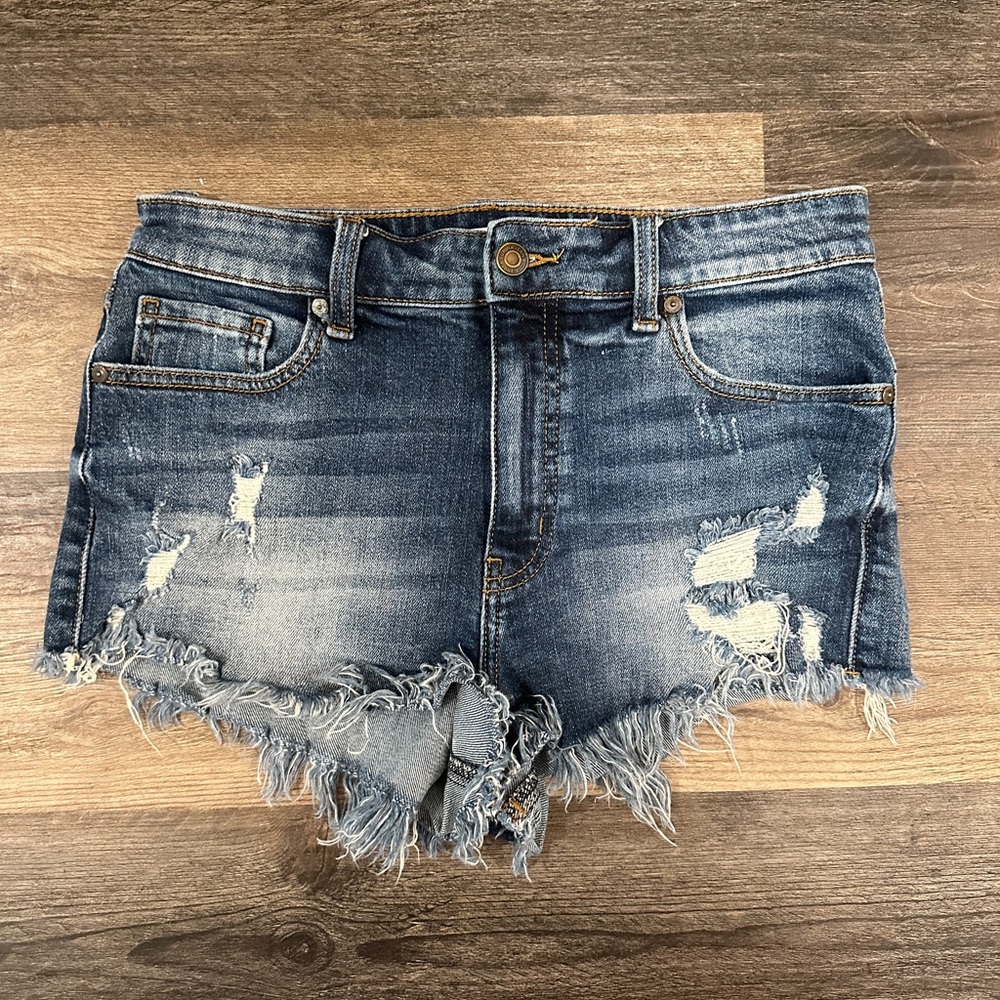 High Rise Denim Shorts
